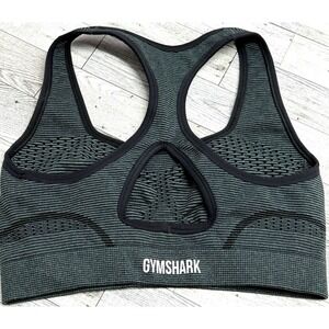 Gymshark Womens Seamless Racerback Light Support Sports Bra DM3 Blue MEDIUM